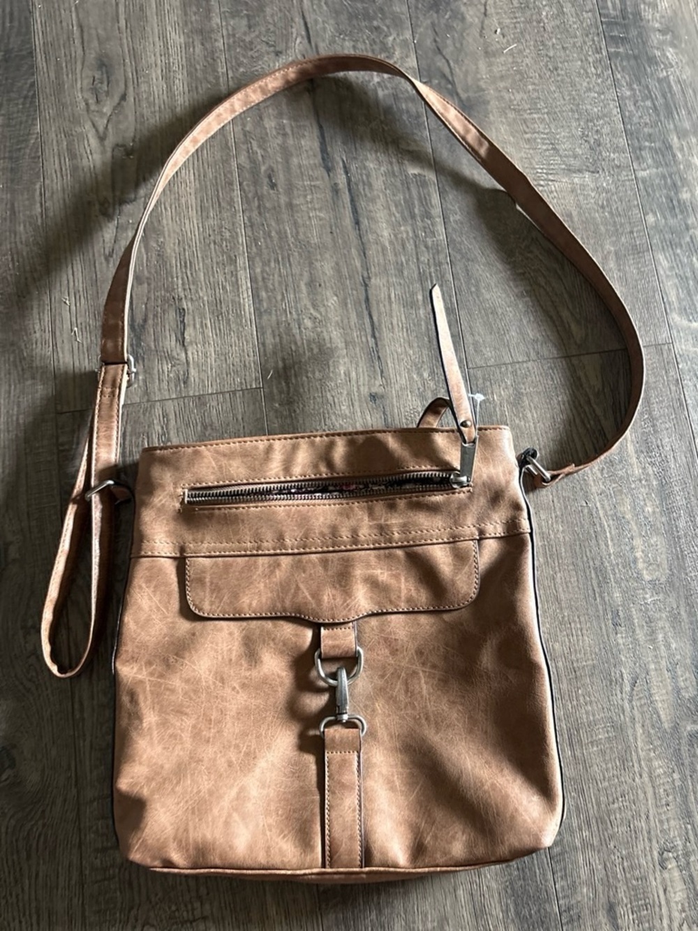 Maurices Brown/Tan Messenger Crossbody Bag
